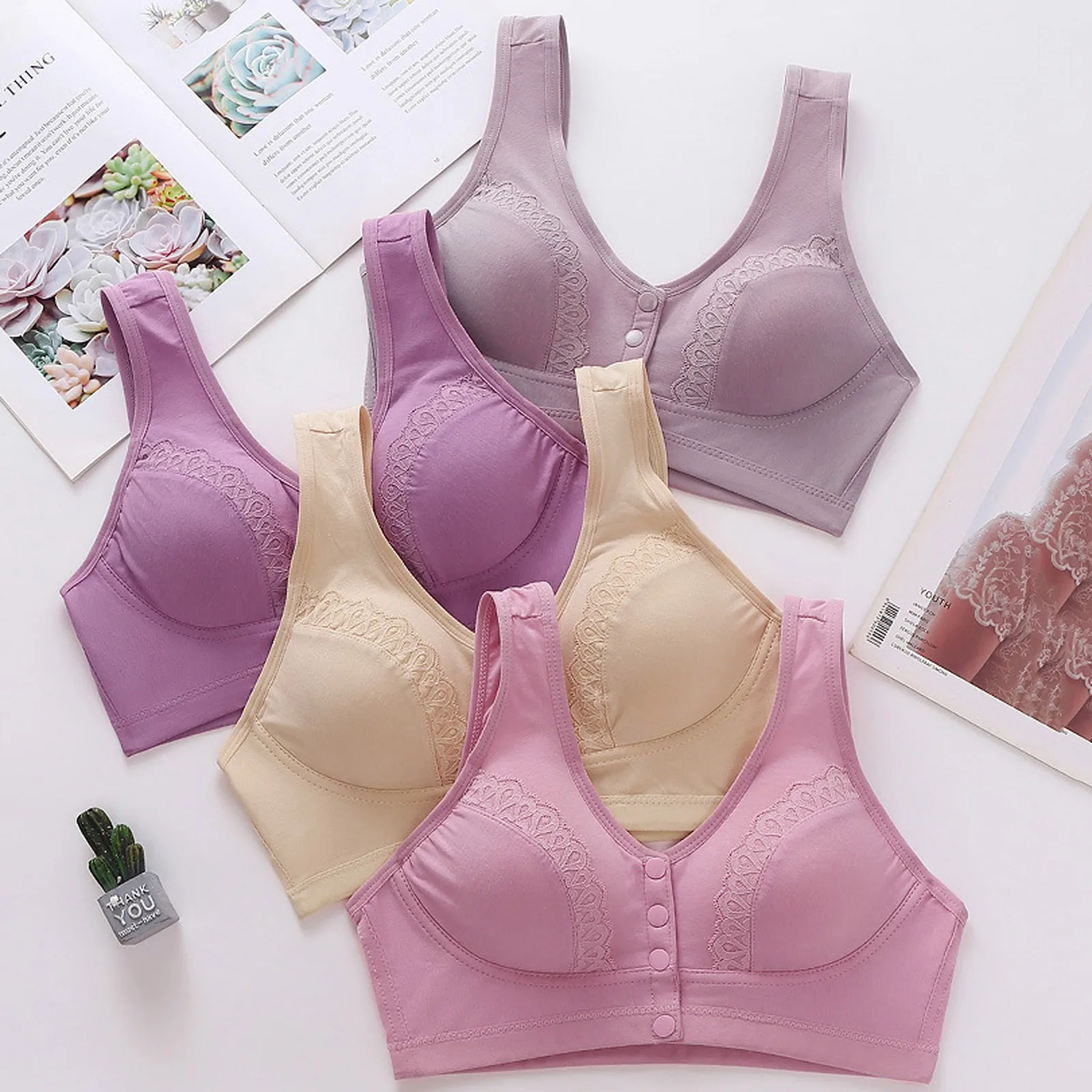 

Женский бесшовный бюстгальтер с застежкой спереди, бюстгальтер, нижнее белье, бюстгальтер для сна и йоги, спортивный бюстгальтер, топ больш...