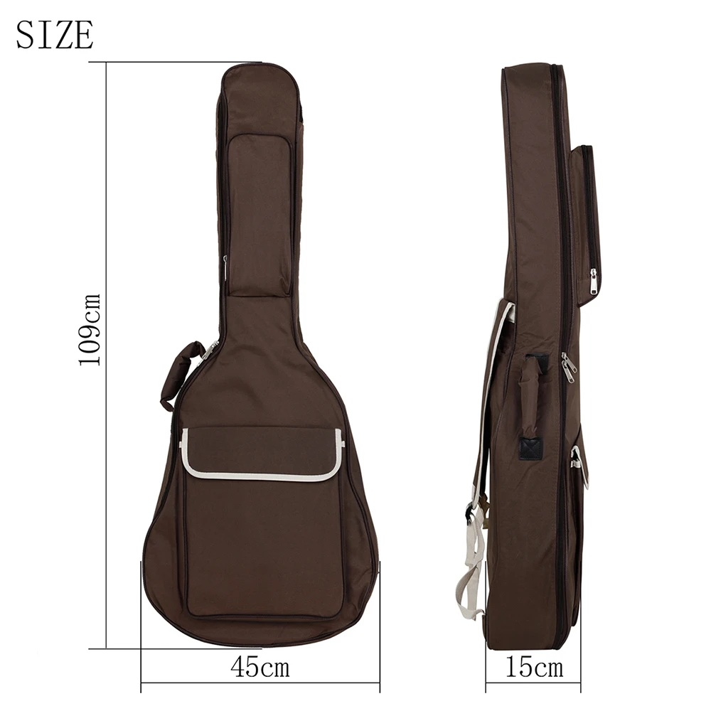 40/41 Inch Thickened Guitar Bag Non-woven Acoustic Guitar Waterproof Backpack 5mm Cotton Double Shoulder Straps Padded Soft Case enlarge