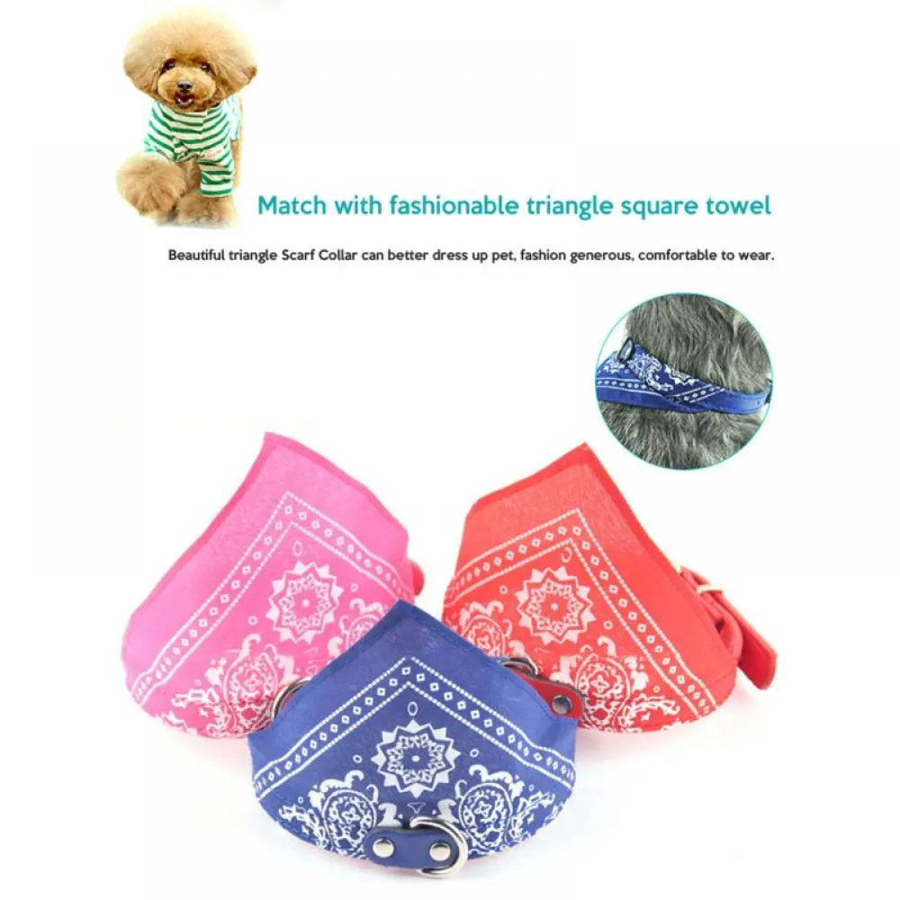 

Pet Bandana Collar Puppy Neckerchief Adjustable Pet Dog Cat Neck Bandana Collar Scarf Accessories for Cats & Small Dogs