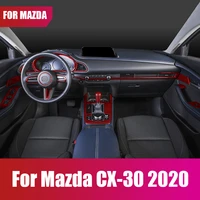for mazda cx 30 2020 red carbon fiber modified interior decoration center control position and gear sticker car accessories