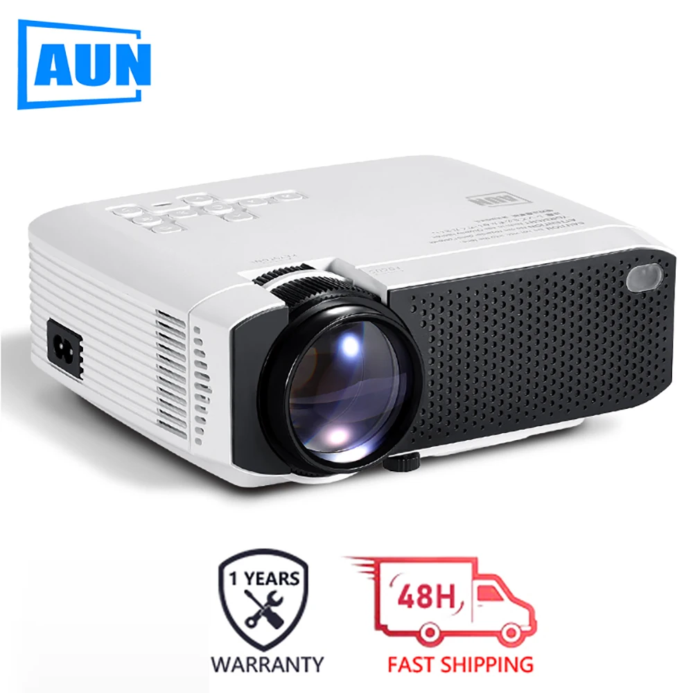 AUN MINI Projector D50 X96Q TV BOX Android WIFI 4K Video Support Full HD 1080P 3D Beamer Cinema for Home Theater Phone | Электроника