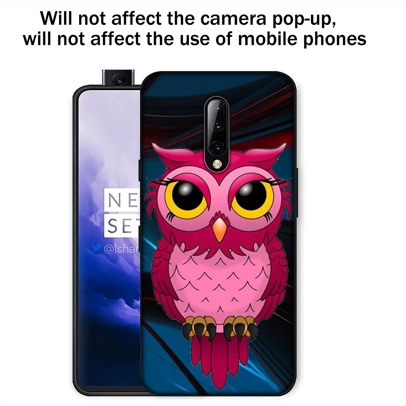 IYICAO милый мягкий Силиконовый ТПУ черный чехол для телефона OnePlus 7T 7 Pro 6T 6 5T 5 One Plus 7Pro