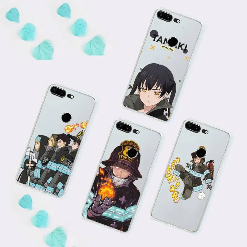 

Tamaki Fire Force anime Phone Case Transparent for Huawei P 40 20 30 10 mate pro lite plus shell cover coque