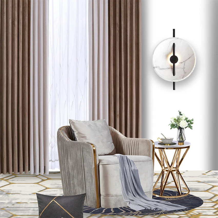 Минималистичный настенный круглый светодиодный светильник в скандинавском