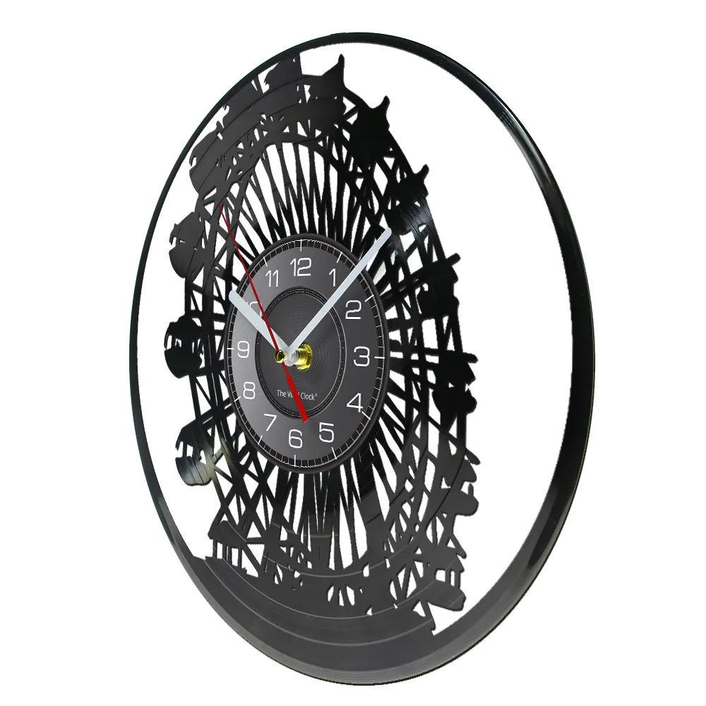 Лондонский глаз колесо обозрения виниловые часы с пластинкой неба Романтика