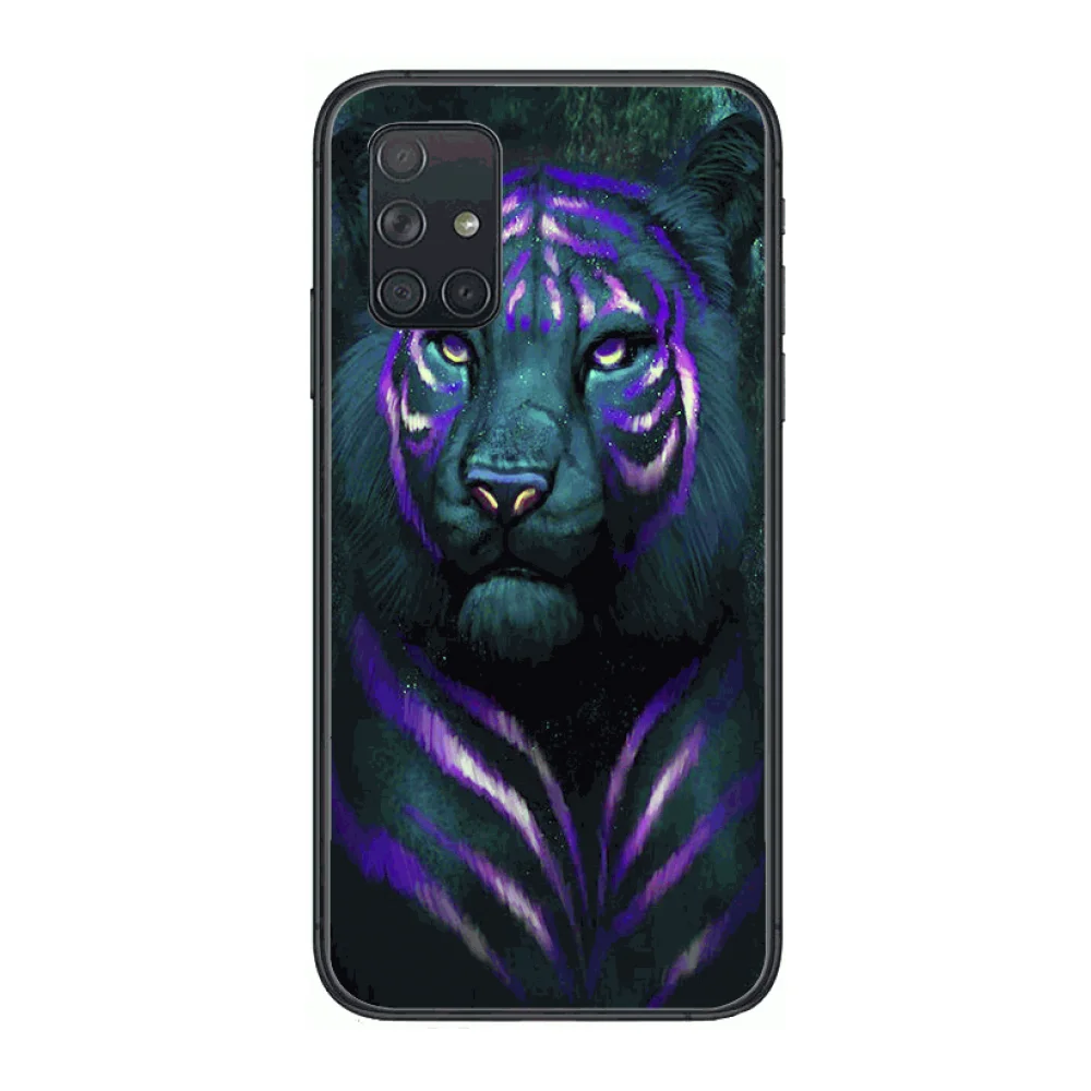 

Tiger Animal HD Phone Case Hull For Samsung Galaxy A 50 51 20 71 70 40 30 10 E 4G 5G S Black Shell Art Cell Cover