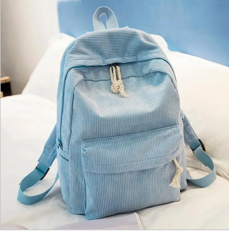 Мягкий тканевый рюкзак PLAYKING в школьном стиле вельветовый дизайнерский школьный