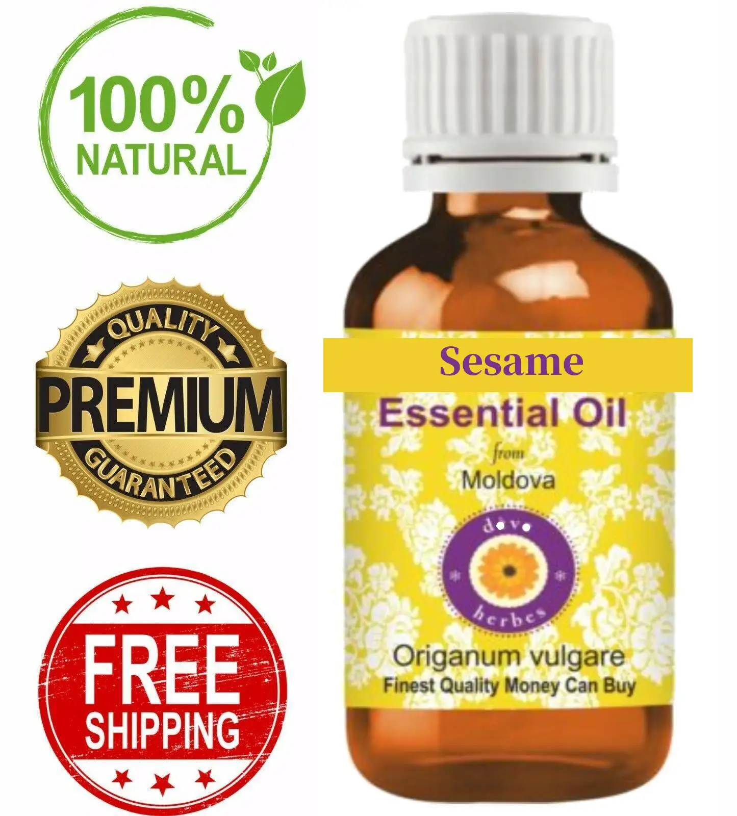 

FRee Shipping Pure Sesame Oil Sesamum indicum 100% Natural Undiluted Uncut Therapeutic Grade 5ML