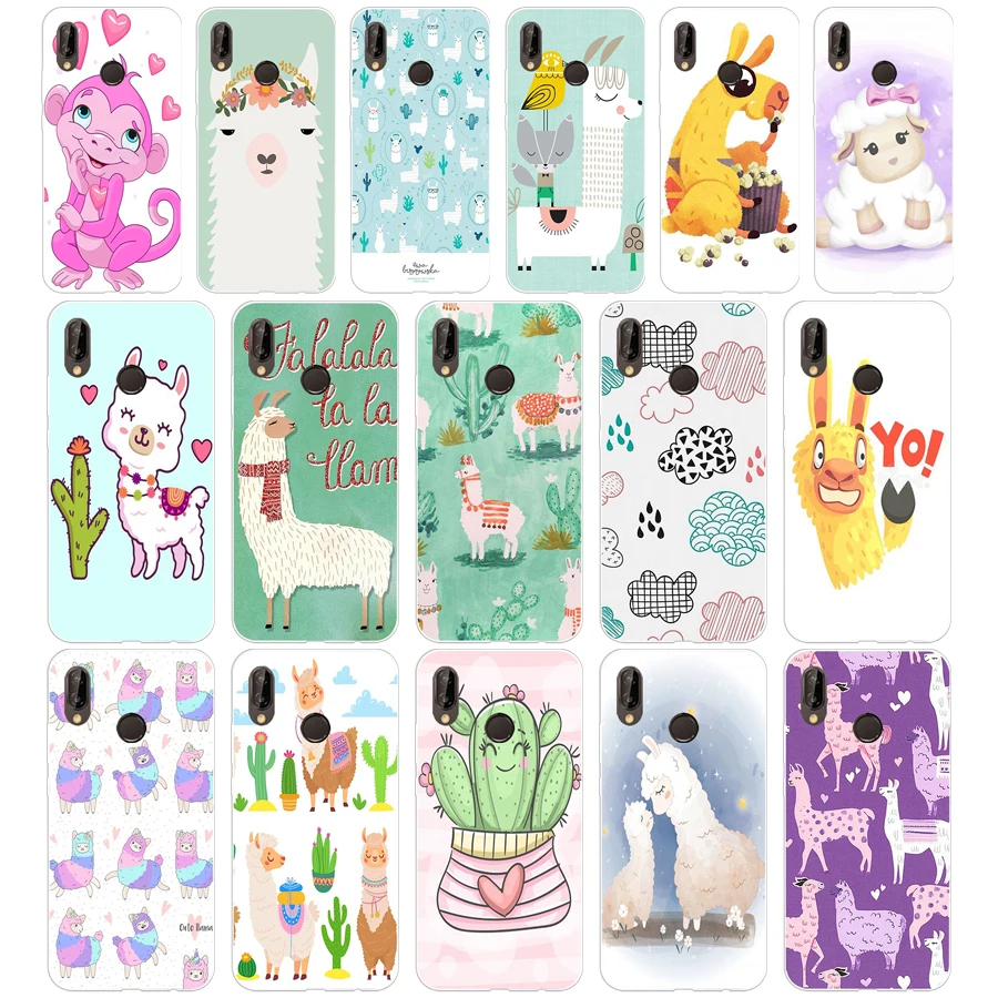 317FG милый мягкий силиконовый чехол из ТПУ с изображением животных ламы альпаки