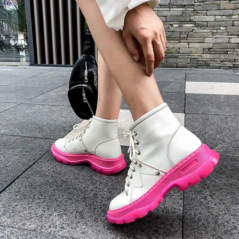 Lenkisen vitality maiden уличная одежда из натуральной кожи с круглым носком на среднем