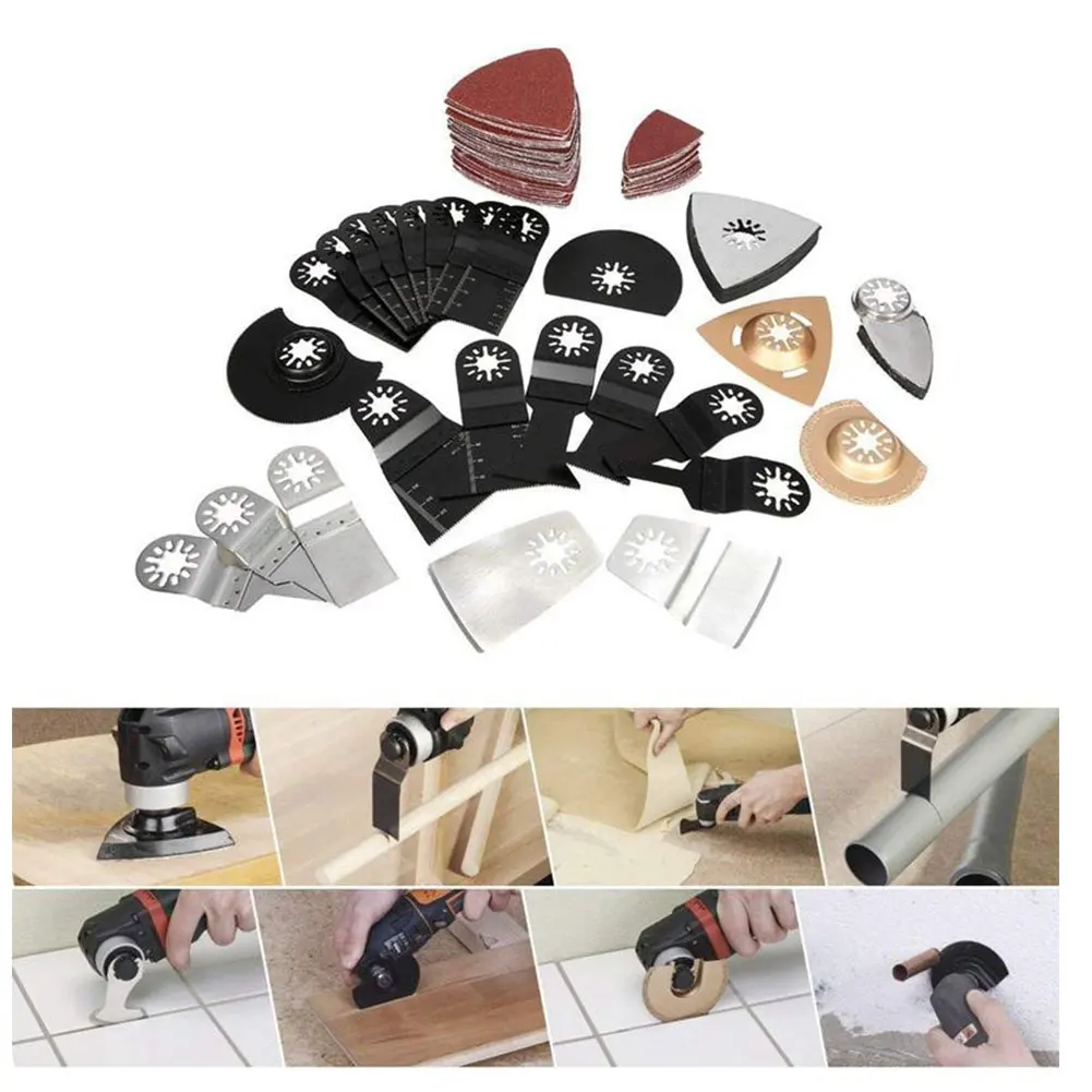 

100PCS Universal Saw Blade Oscillating Multitool Accessories Saw Tool Oscillating Multitool Blades for Fein Multimaster Dewalt