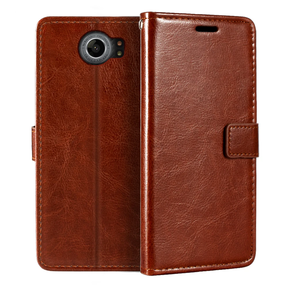 

Чехол-книжка для BlackBerry Priv, из искусственной кожи, с отделением для карт и подставкой