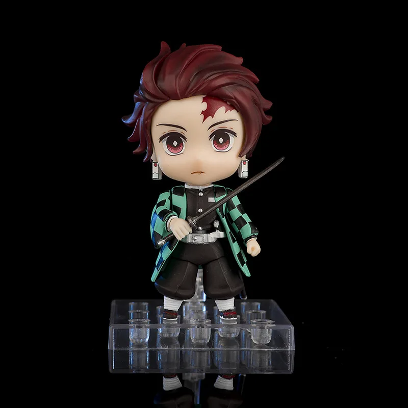 10cm Demon Slayer Action Figure Toys Tanjirou Nezuko Zenitsu collectible Model Inosuke Shinobu Vinyl Doll Gifts Kids Toys