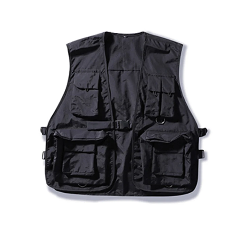 Жилет-карго в стиле милитари жилет хип-хоп для мужчин и женщин папы куртка без