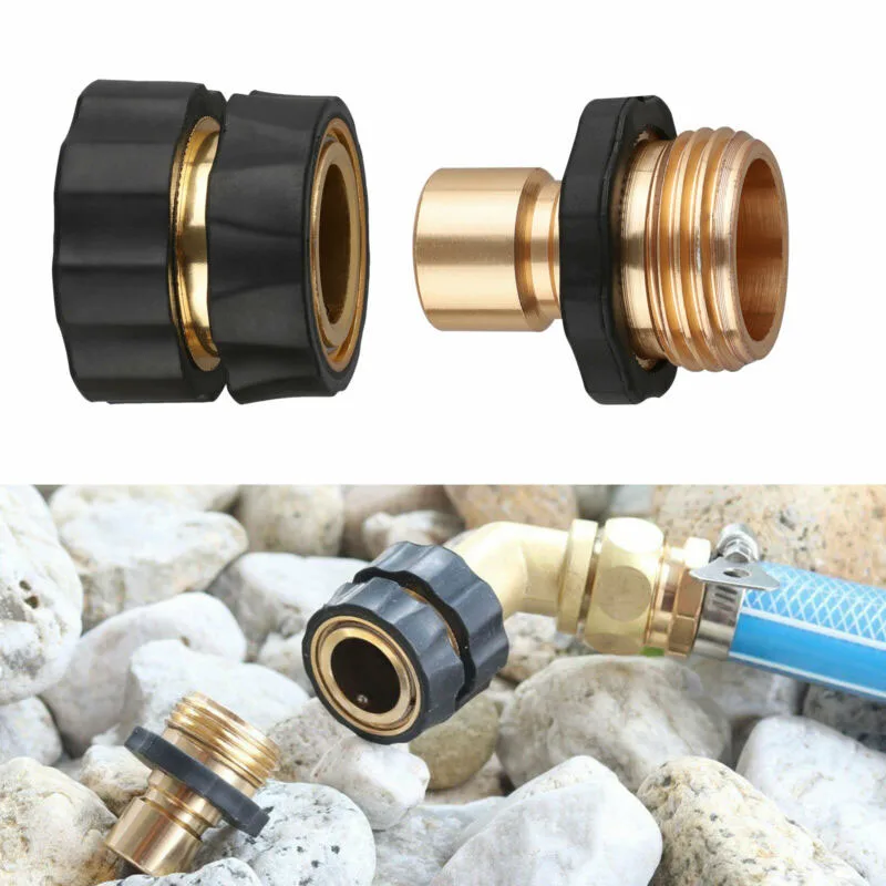4 Pair Aluminum Alloy Hose Tap Connector Snap Threaded Garden Water Pipe Fitting |