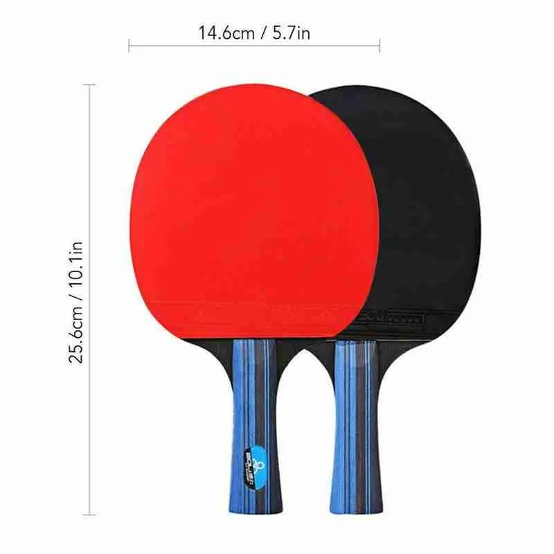 

Professional Table Tennis Racket Set Pong Student Sports Equipment Pong Paddle Racket Set Clapper With Bag 3 Balls