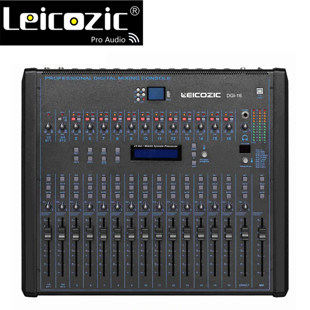 Leicozic 16-канальный цифровой смеситель студия Live DGI16 аудио цифровой студийный смеситель стойку компактный с возможностью записи для сцены