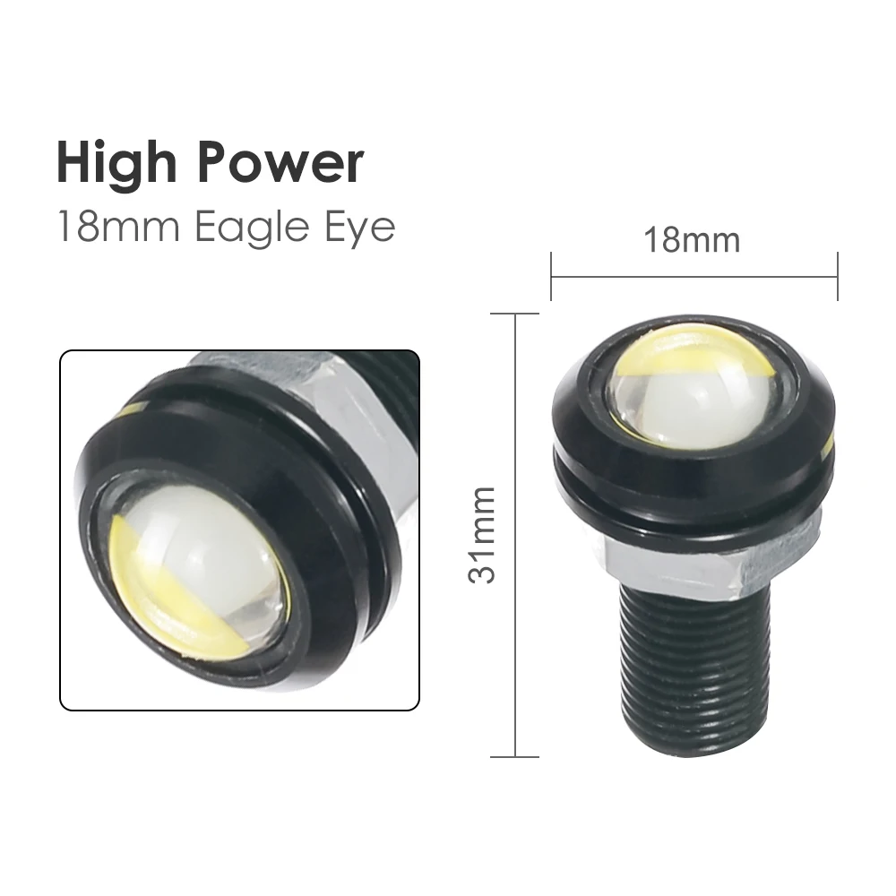 AOSHIKE новинка 2019 акция 1 шт. 12 В LED мини Eagle Eye для автомобиля противотуманная дневная