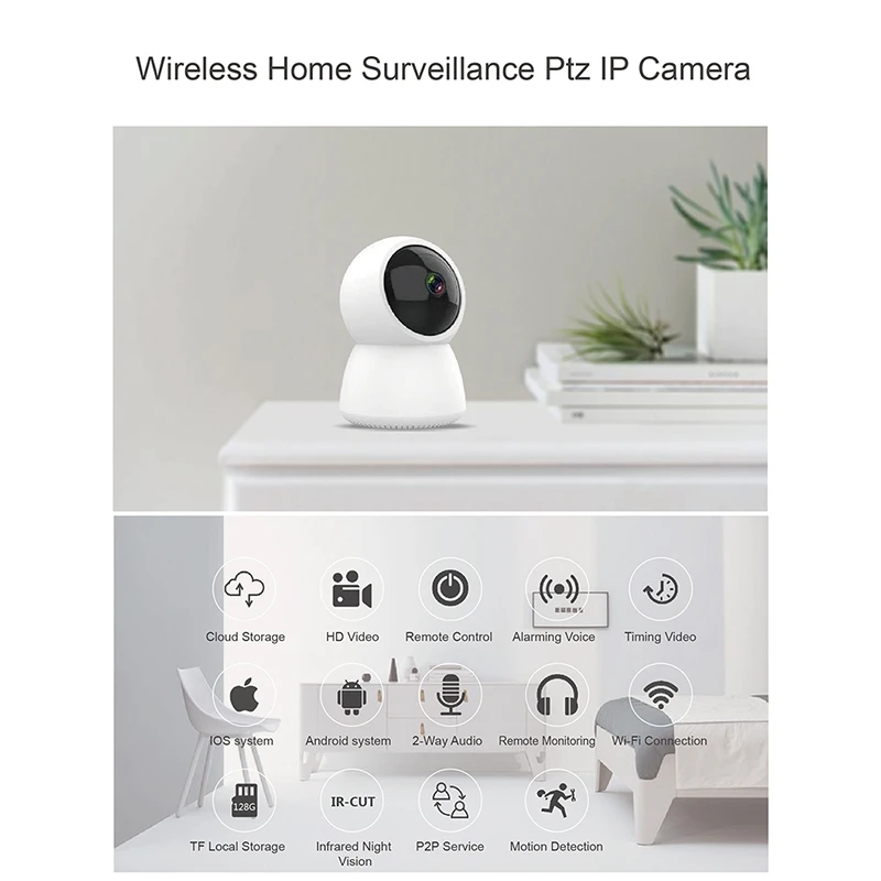 Умная Беспроводная IP камера видеонаблюдения HD 1080P|Камеры видеонаблюдения| |