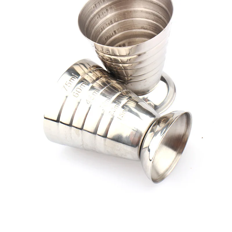 75ml Stainless Steel Bar Wine Cocktail Shaker Jigger Single Double Shot Bartender Drink Mixer Measurer Cup Tools |