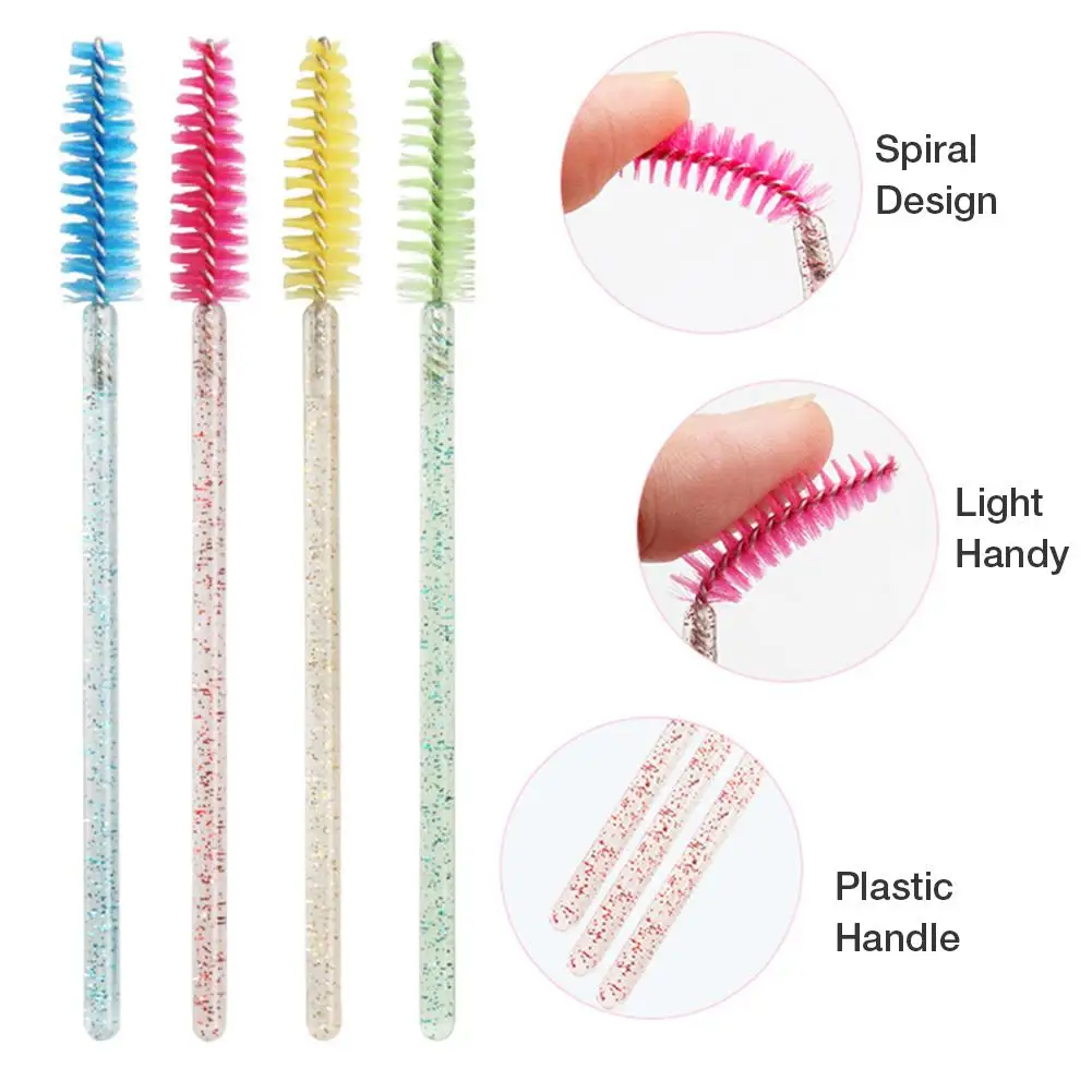 50 шт./компл. искусственные кисти для туши ресниц палочки аппликатор Прививка