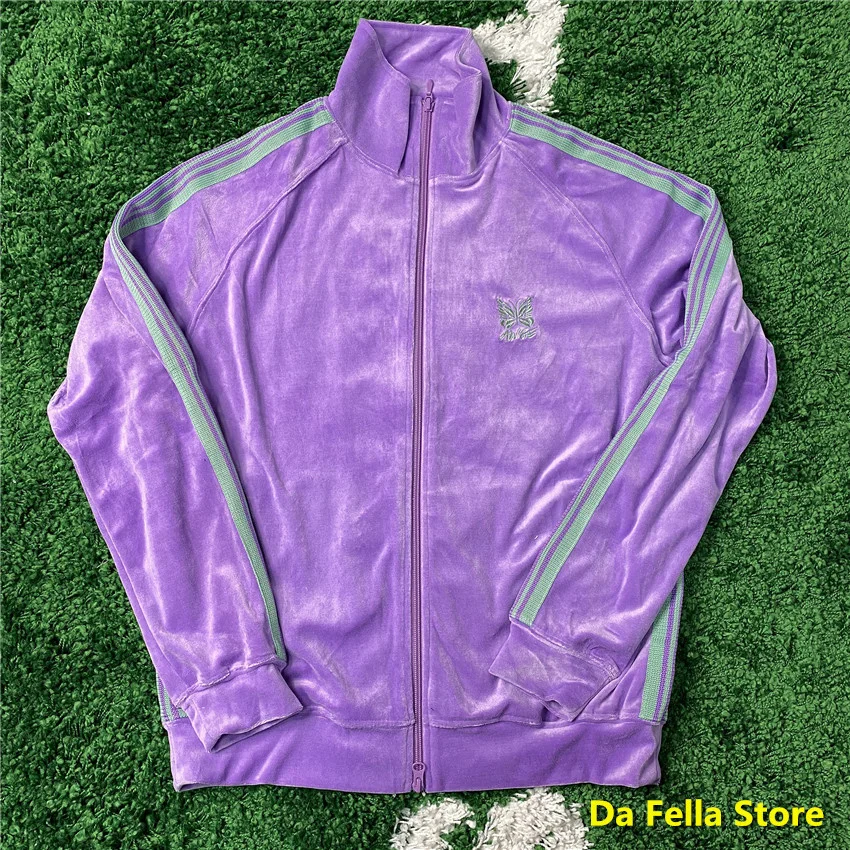 

Куртка бархатная светильник вышивкой «розовая игла» для мужчин и женщин