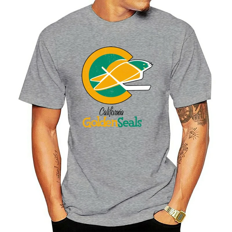 

California Golden Seals, Retro, Hockey, Jersey Logo, Throwback, Oakland, San Fra Streetwear Casual Tee Shirt