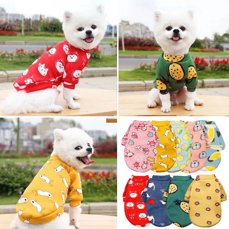 

Пальто с милым принтом Толстовка для маленькой собаки, зимняя теплая одежда для питомца, зимняя хеджирующая теплая одежда для питомца одежд...