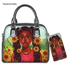 Женская Повседневная Сумка-тоут Nopersonality, сумка через плечо с художественным принтом в Африканском и американском стиле для девушек, кожаная женская сумка через плечо, сумки