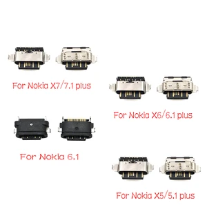 Новый разъем Micro Usb, разъем для зарядки, разъем для Nokia 3 6 7 Plus 8 6,1 7,1 Plus X5 X6 X7, запасные части