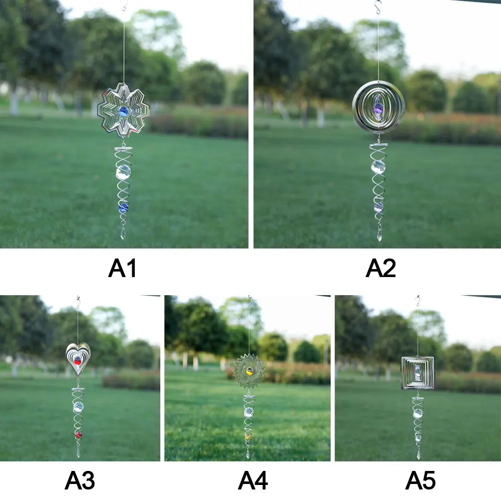 Wind Chimes Outdoor Crystal Ball Stainless Steel Mirror Hanging Chime For Home Party Bedroom Night Garden Decoration New | Дом и сад
