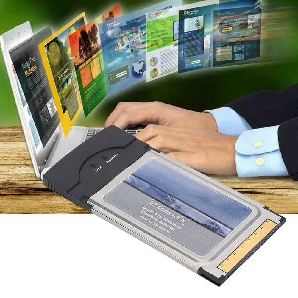 Новая беспроводная сетевая карта SMC SMCWCB-N2 PCMCIA 300M беспроводная сетевая карта подключение N Pro PCMCIA WiFi WLAN карта 2,4 ГГц