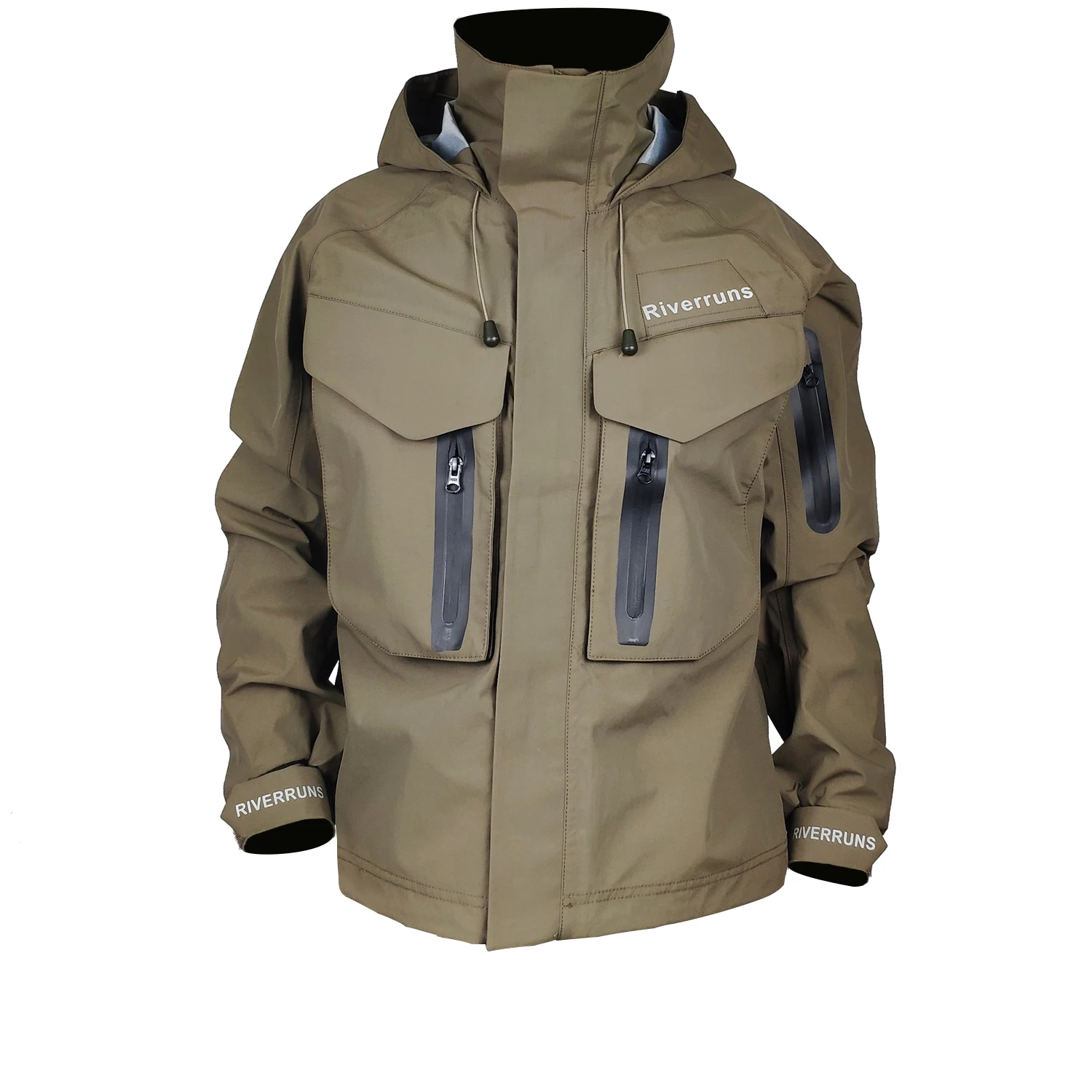 

F Riverruns Fishing Jacket, Breathable Outdoor Waterproof Rain Wading Jacket for Men Fishing,Hiking,Kayak and Hunting