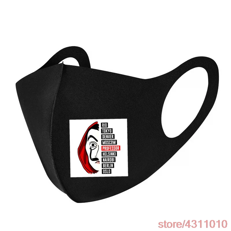 

Halloween Cosplay Money Heist Mask La Casa De Papel Dali Joker Mask Costume Accessories Soft Ice Silk Cotton Mask Dustproof