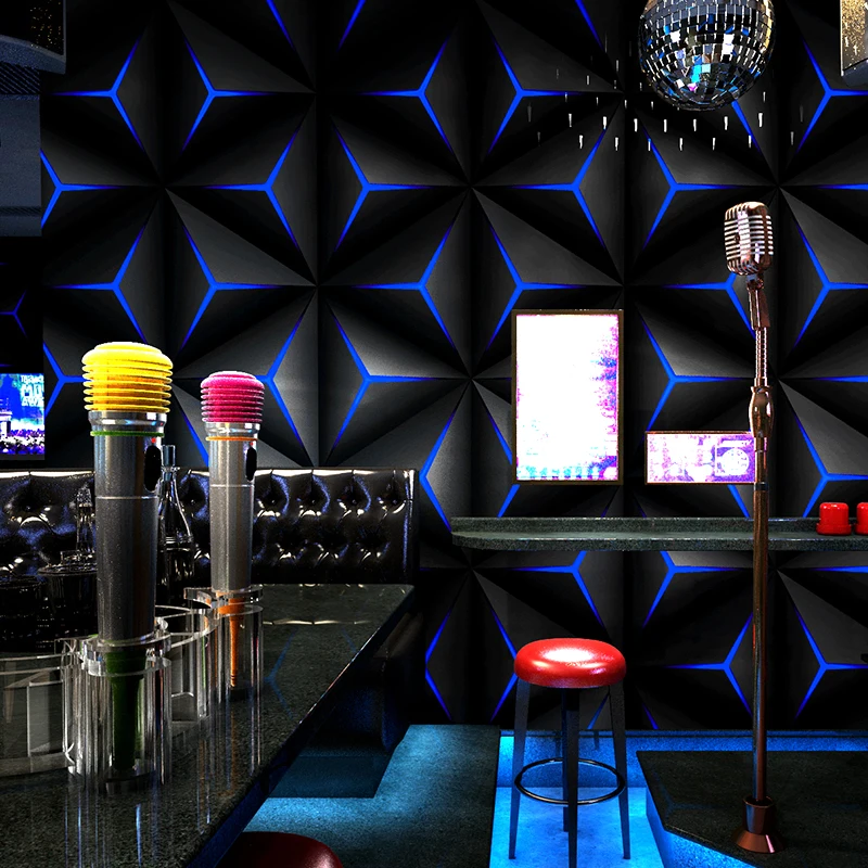 Обои beibehang 3D KTV для отеля Настенные обои с геометрическим рисунком спальни