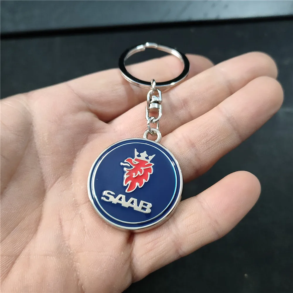 Металлический брелок для ключей с логотипом автомобиля SAAB 9-3 9-5 93 9000 900 9-7 600 99 9-X 97X