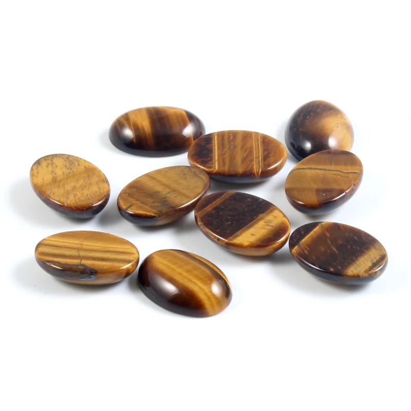 

10pcs Oval Tigereye Decoration Flatback Cabochon Scrapbooking Charms For Jewelry Making Findings Accessories Diy