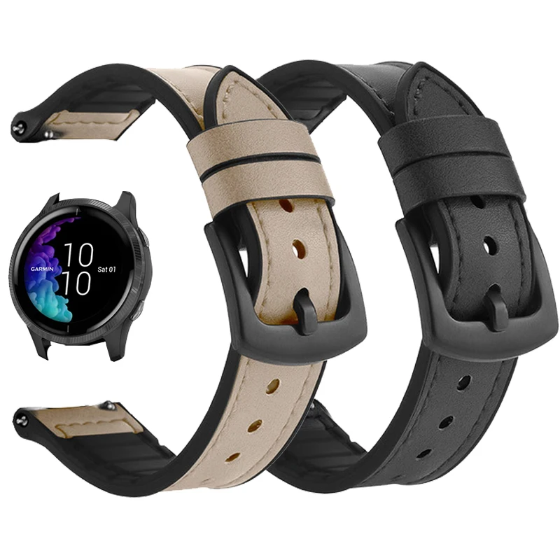 

Ремешок силиконовый для наручных часов Garmin Watch Vivoactive 4, кожаный браслет для Garmin Watch, Аксессуары для браслета, 20 мм 22 мм