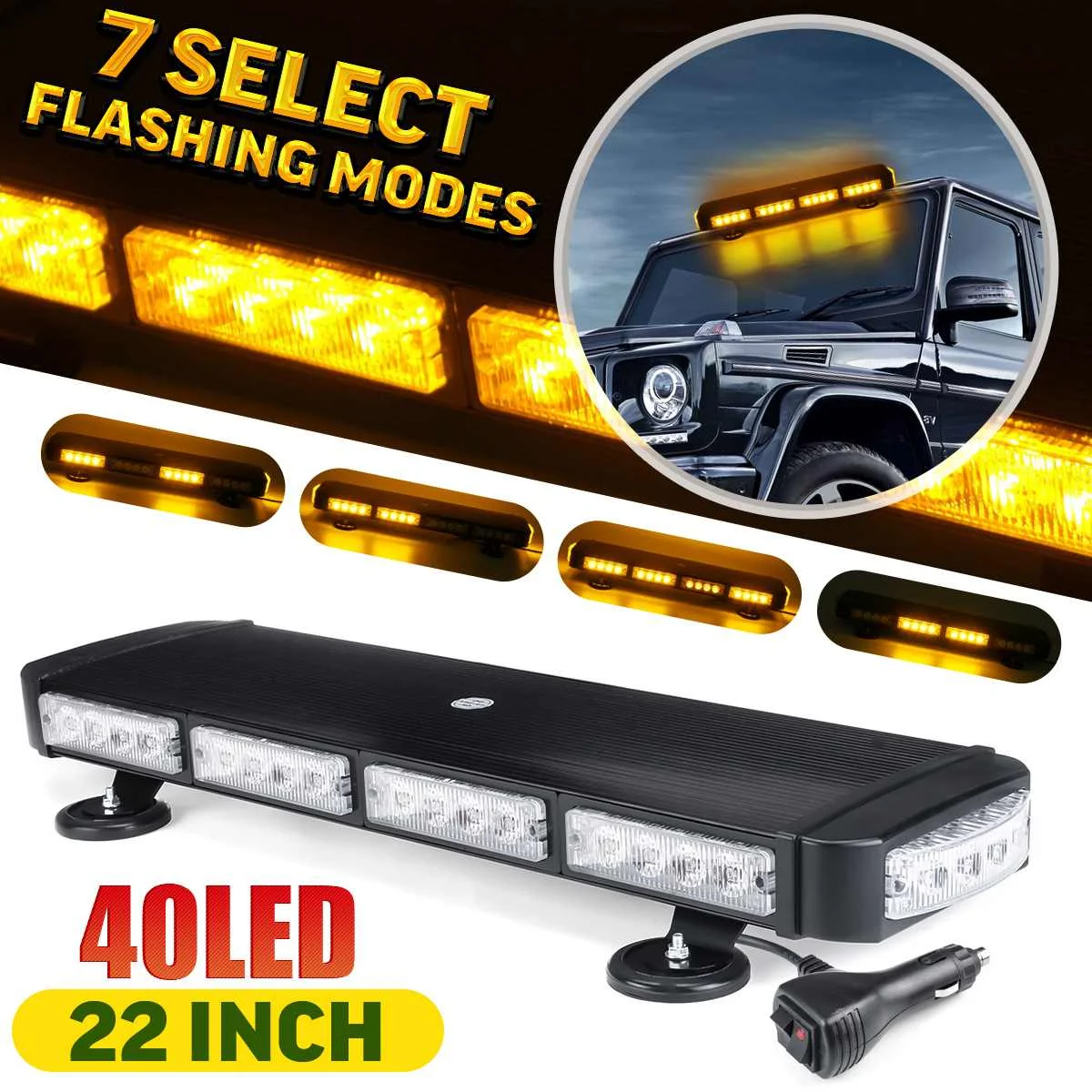 12V 24V 22 &quot40 светодиодный верхней части крыши автомобиля мерцающий светильник