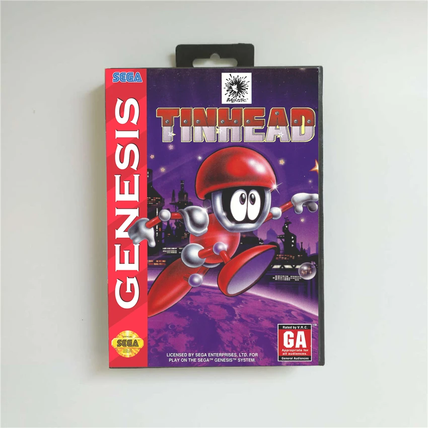 

Tinhead-крышка США с розничной коробкой 16 бит MD игровая карта для Sega Megadrive Genesis игровая консоль
