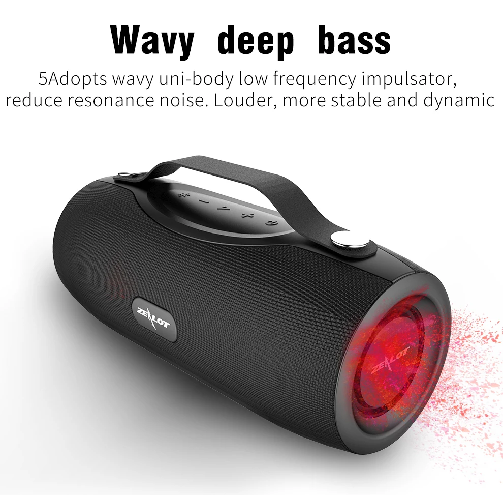 Новый Zealot S29 портативный Bluetooth динамик fm радио открытый бас беспроводной + банк