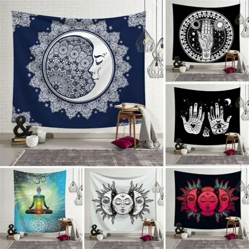 

Indian Mandala Tapestry Wall Hanging Hippie Bedspread Gypsy Art Decor Throw