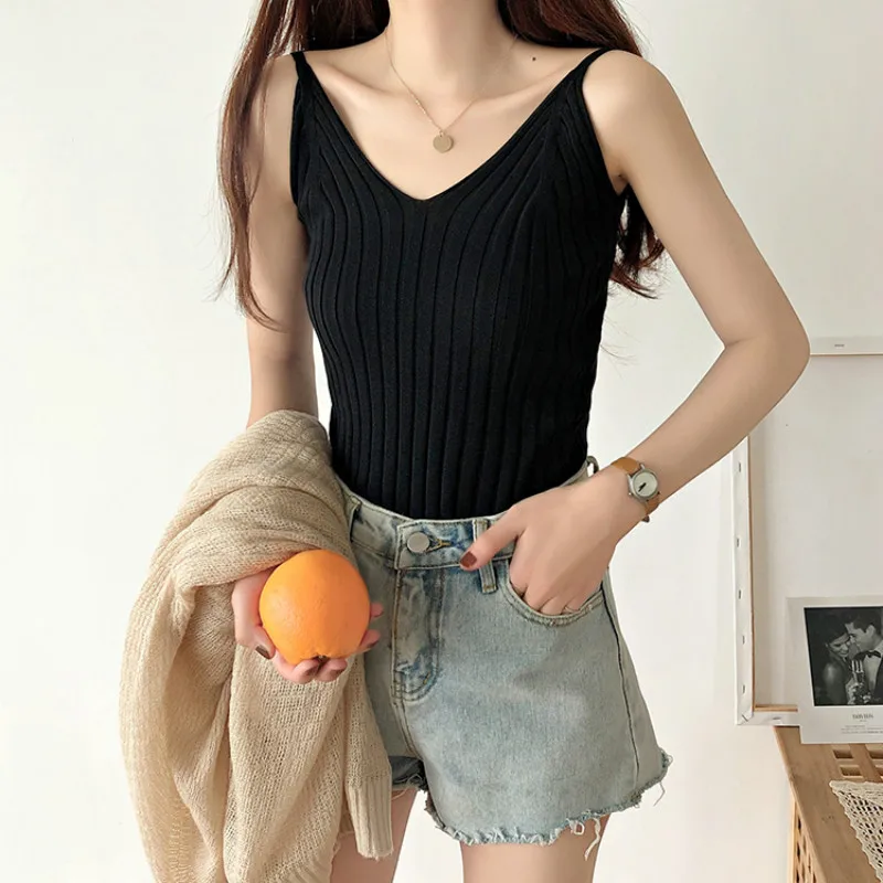 2019 новая сексуальная летняя Трикотажная майка женская блуза модный топ с