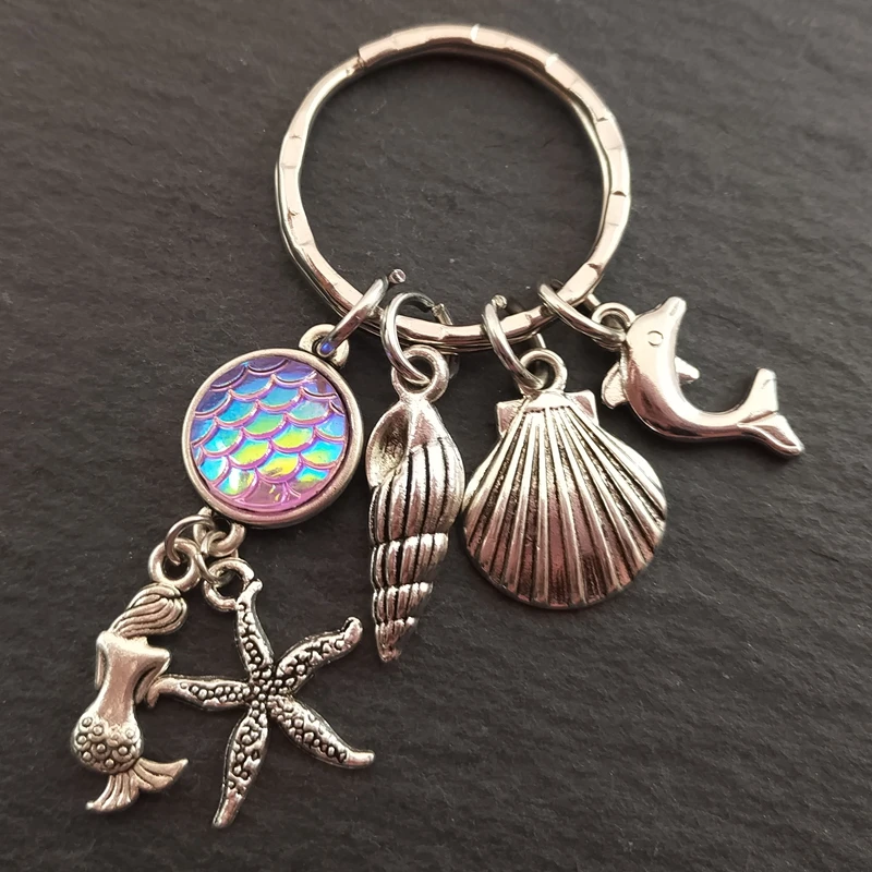 Брелок лошадь с чешуей русалки брелок лодочка ракушка женский брелок|Брелоки| |