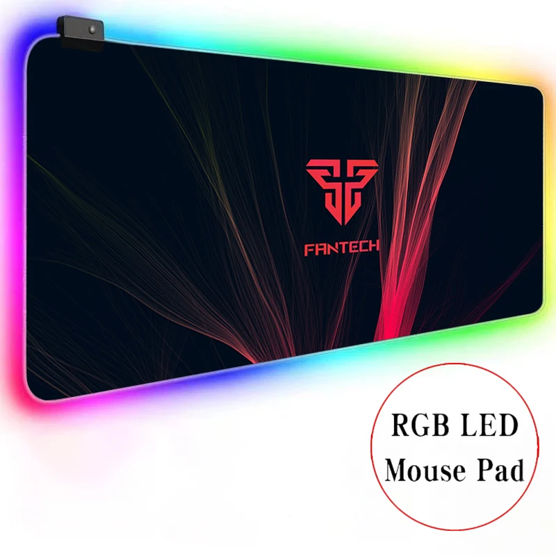 

Fantech logo 40x90cm DIY Gaming Large Anime Mousepad RGB Computer Mouse Pad Gamer Mause Pad LED Backlit Mat Keyboard Desk Mat