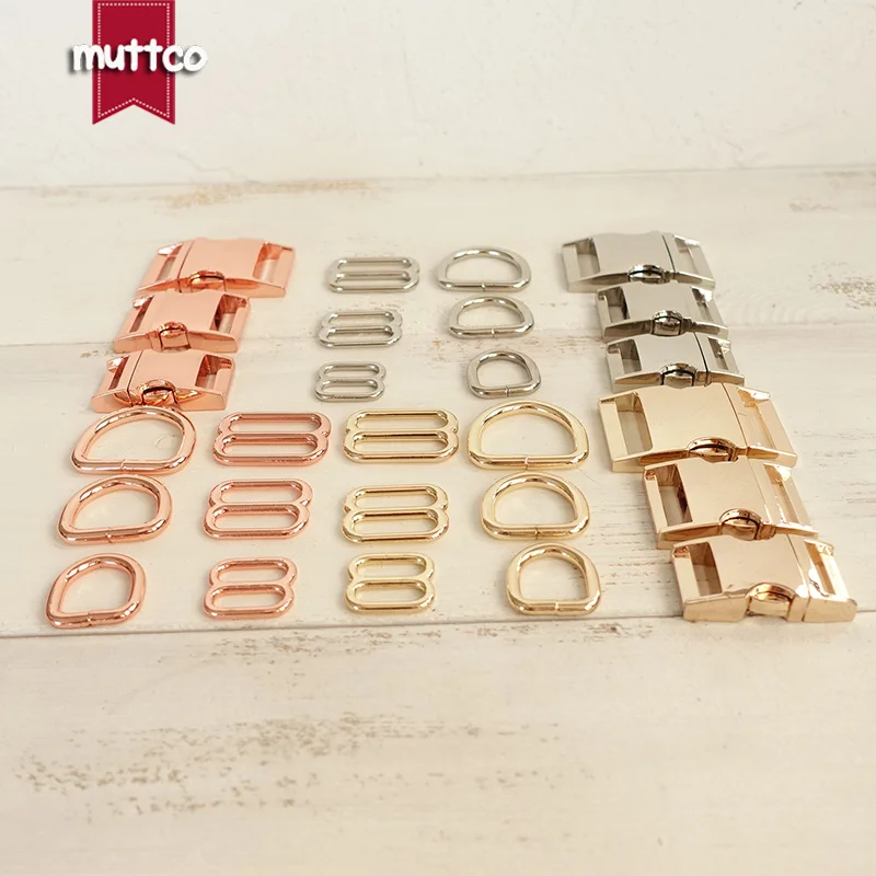 (metal buckle+adjust buckle+D ring) Environmental plated metal buckle Zinc Alloy 15 20 25mm diy dog collars accessory 3 colours | Дом и сад