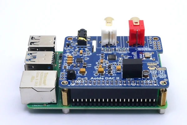 Aoide UGEEK DAC II Hifi звуковая карта+ алюминиевый корпус комплект | для Raspberry Pi 4B | ES9018K2M | 384 кГц/32-бит | с высоким уровнем Resolutio | поддержка DSD