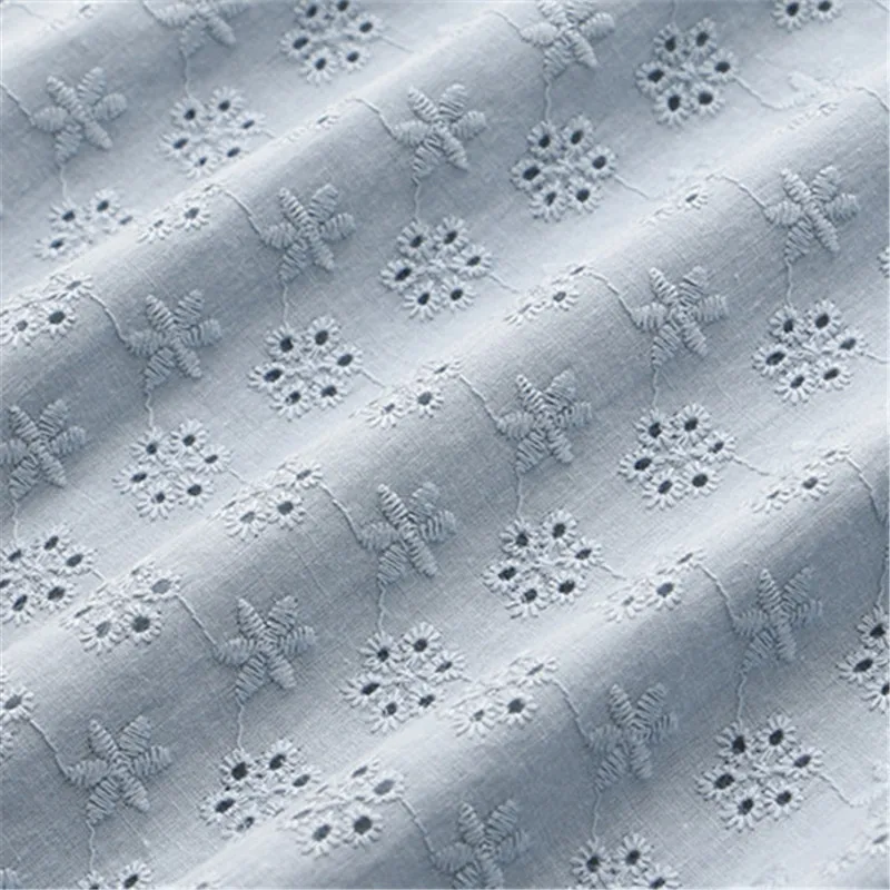 

Plus Size Shirt For Women O-Neck Cotton Fabric All Embroidery Ruffled Cuff Short Sleeves Extra Large Size For Fatlady In Summer