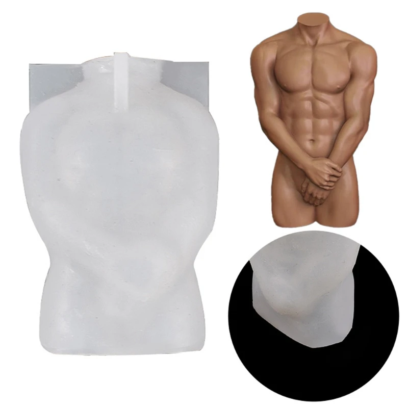 

DIY 3D Art Body Epoxy Resin Mold Human Aromatherapy Plaster Wax Silicone Mould XXFD