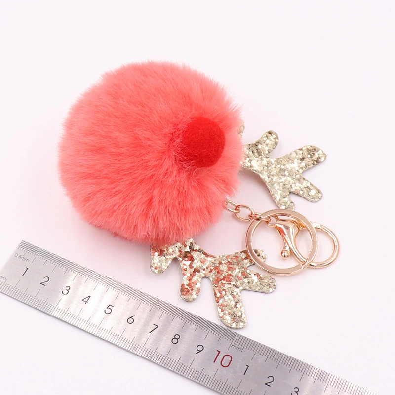 Doreen Box Брелок и брелок Рождественский Олень Рог милый многоцветный помпон